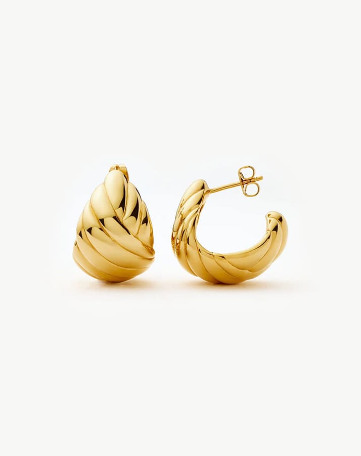 Rouje Lucia Dome Hoop Earrings