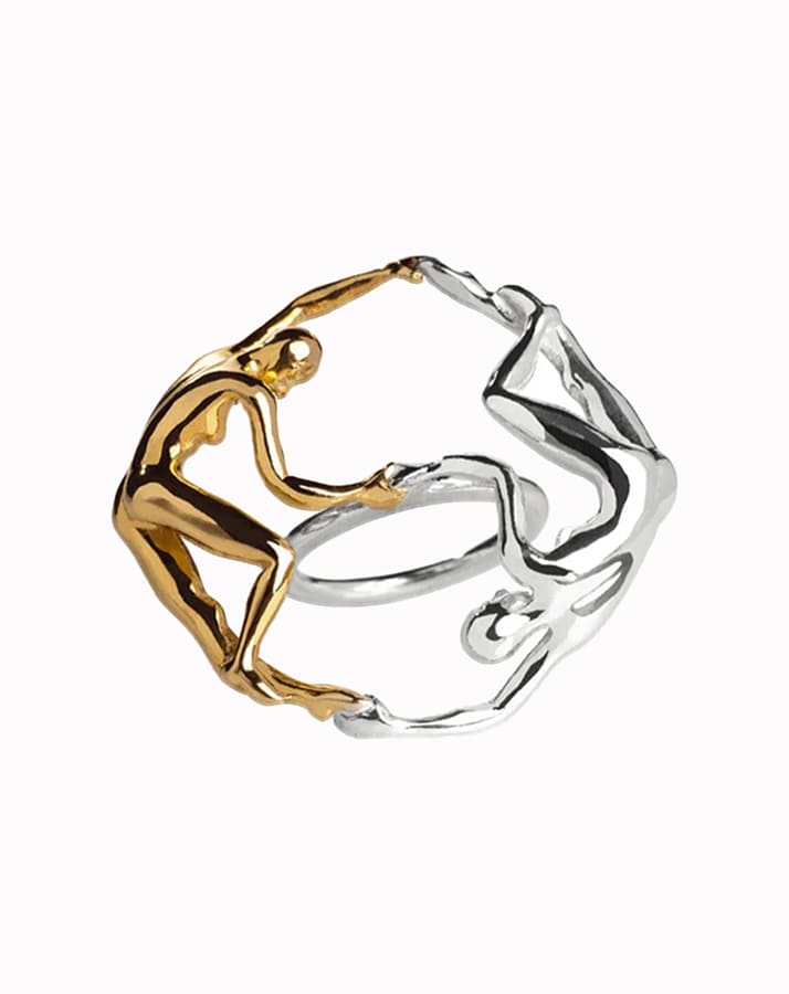 Organically Shaped Heart Hoop Earrings